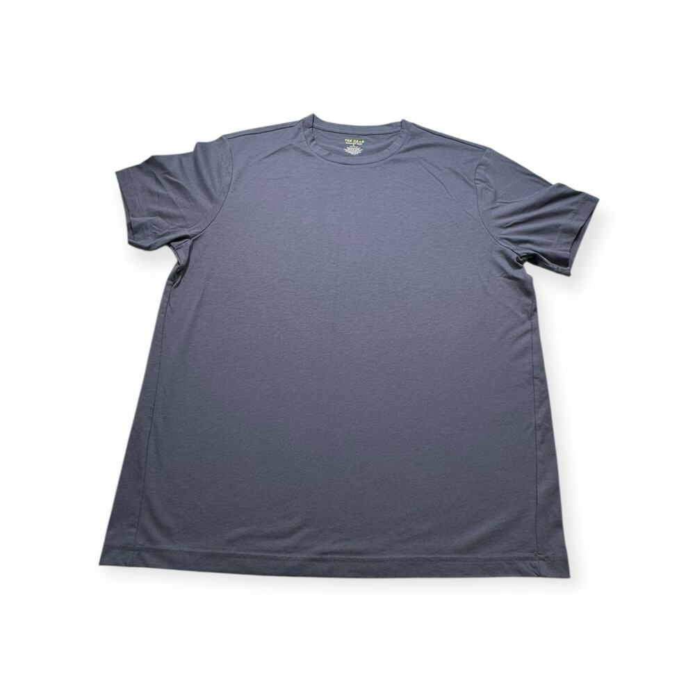Tek Gear Essential Gear Men's T-Shirt Size L Solid Blue Heather Cotton/Poly‎ 369
